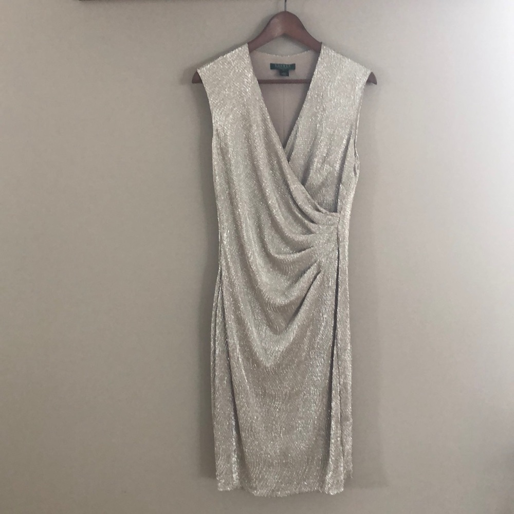 Ralph Lauren Metallic Cocktail Dress Size:10